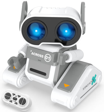 STEMTRON Rechargeable RC Robot Toys with Auto Demo, Dance Moves, Music for Kids (Grey)-EXHOBBY LIMITED.