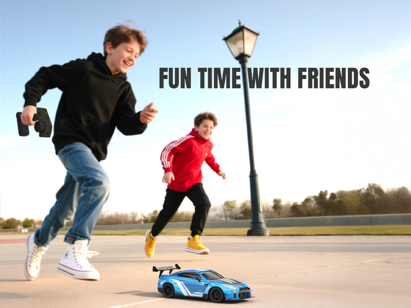 Racent 1:20 RCドリフトカー4WD、LEDライト、2バッテリー青