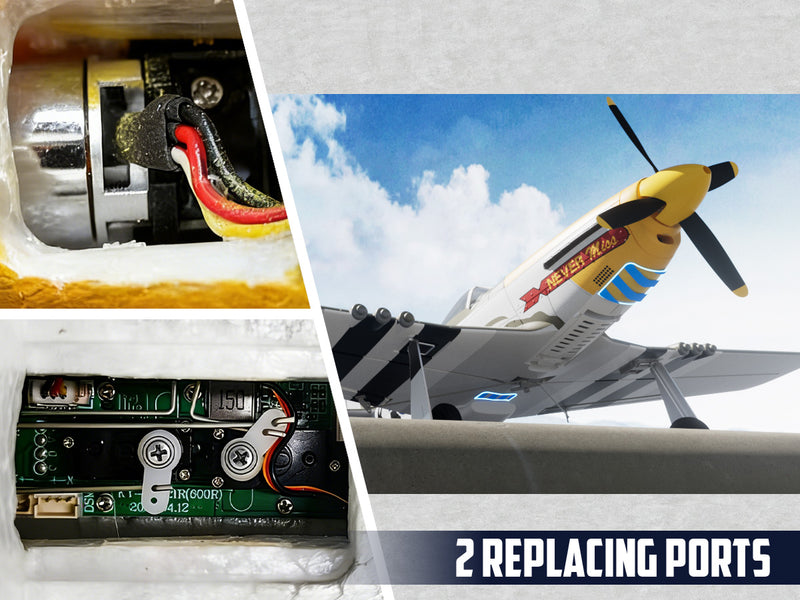 volantexrc 500mmマスタングP51ジャイロスタビライザー76802を備えたブラシレス