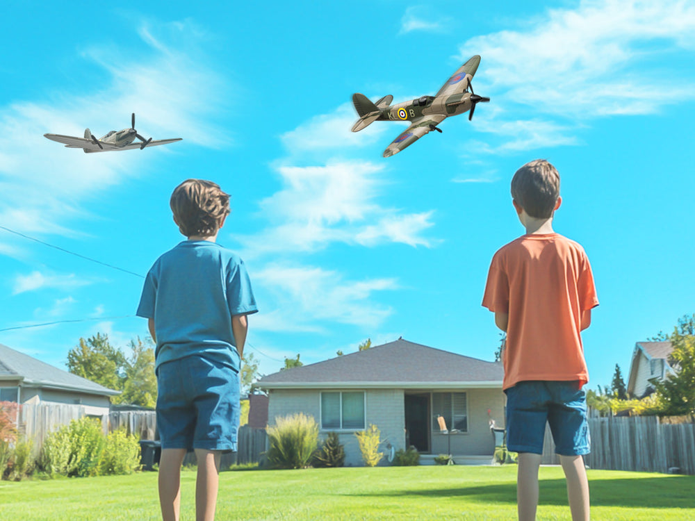 VOLANTEXRC 76205 スピットファイア RC 飛行機 RTF - 400mm 3CH WWII ウォーバード XPilot ジャイロ スタビライザー付き