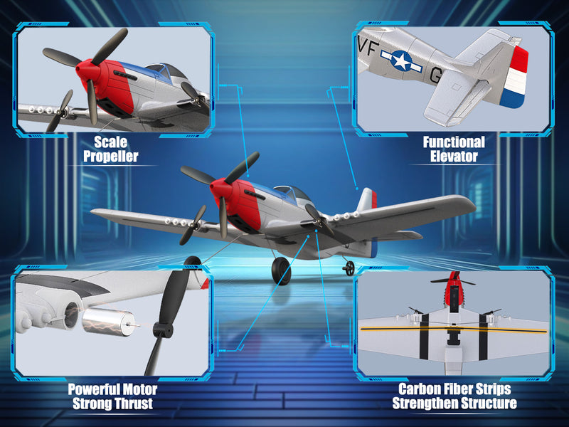 VOLANTEXRC P51 (RTF) 3CH 400mm 初心者向け (15.7インチ) 76207