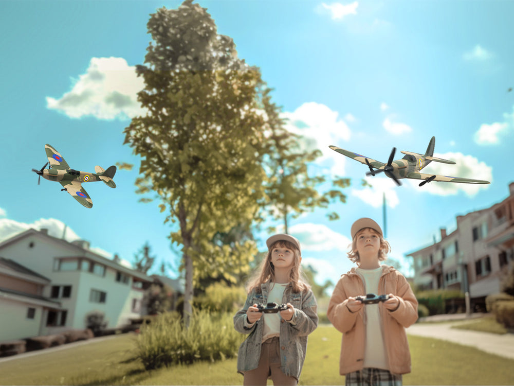 VOLANTEXRC 76205 スピットファイア RC 飛行機 RTF - 400mm 3CH WWII ウォーバード XPilot ジャイロ スタビライザー付き