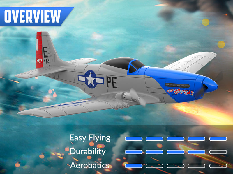 VOLANTEXRC P51D マスタング (RTF) 2CH 400mm 子供用 初心者向け (15.7'') 76203