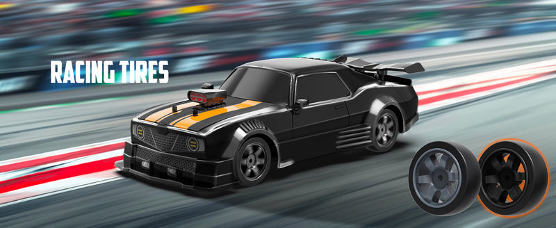 RACENT 1:16 RC ドリフトカー、2.4Ghz 4WD 18KM/H リモートコントロールカー、スプレーミスト付き、バッテリー 2 本