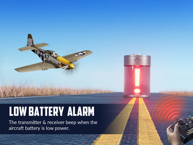 volantexrc 500mmマスタングP51ジャイロスタビライザー76802を備えたブラシレス