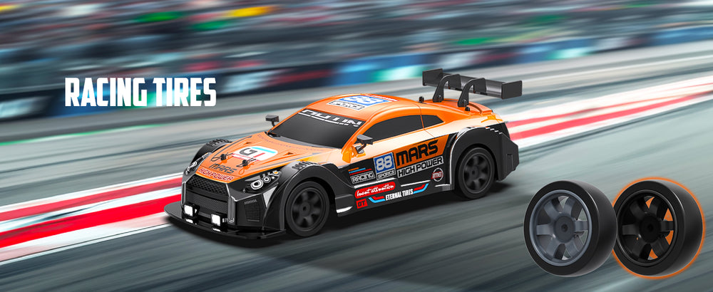 RACENT 1:16 RC ドリフトカー 4WD 18KM/H、バッテリー 2 本、スポーツモデルおもちゃの車両、子供、男の子、大人用