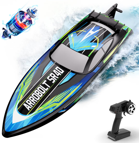 VOLANTEXRC Vector SR40 ブラシレス高速RCボート 50km/h（グリーン・79705）