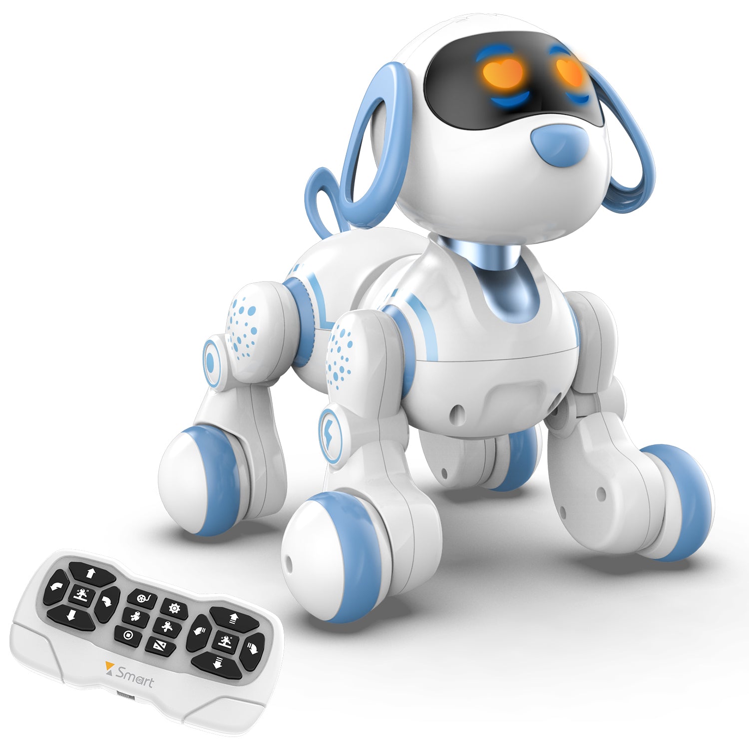 STEMTRON Programmable Remote Control & Interactive Robot Dog Toy(Blue)-EXHOBBY LIMITED.