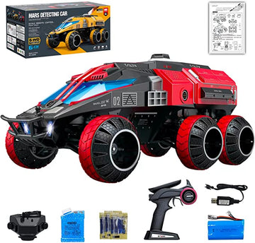 RACENT Monster Trucks 1:12 15kmh with Colorful Led Lights (Red)-EXHOBBY LIMITED.