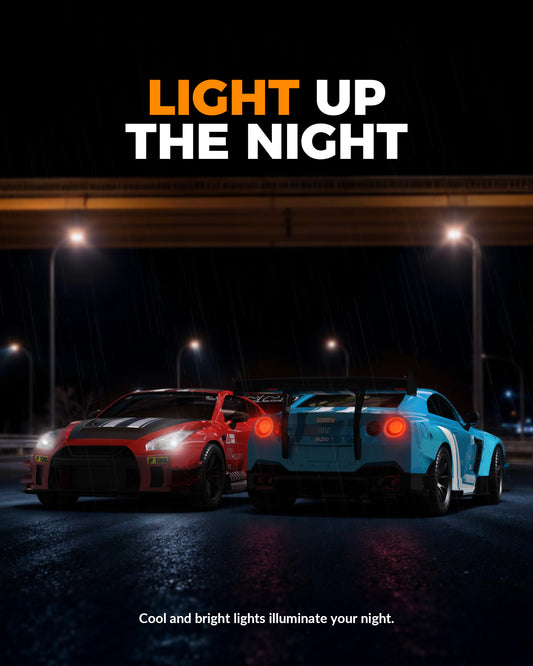 Racent 1:20 RCドリフトカー4WD、2つのバッテリー、デュアルモーターレッド