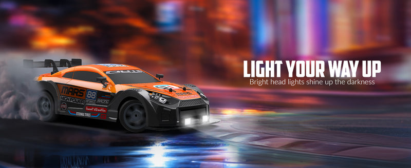 RACENT 1:16 RC ドリフトカー 4WD 18KM/H、バッテリー 2 本、スポーツモデルおもちゃの車両、子供、男の子、大人用