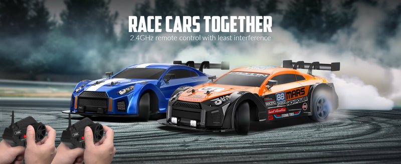 RACENT 1:16 RC ドリフトカー 4WD 18KM/H、バッテリー 2 本、スポーツモデルおもちゃの車両、子供、男の子、大人用