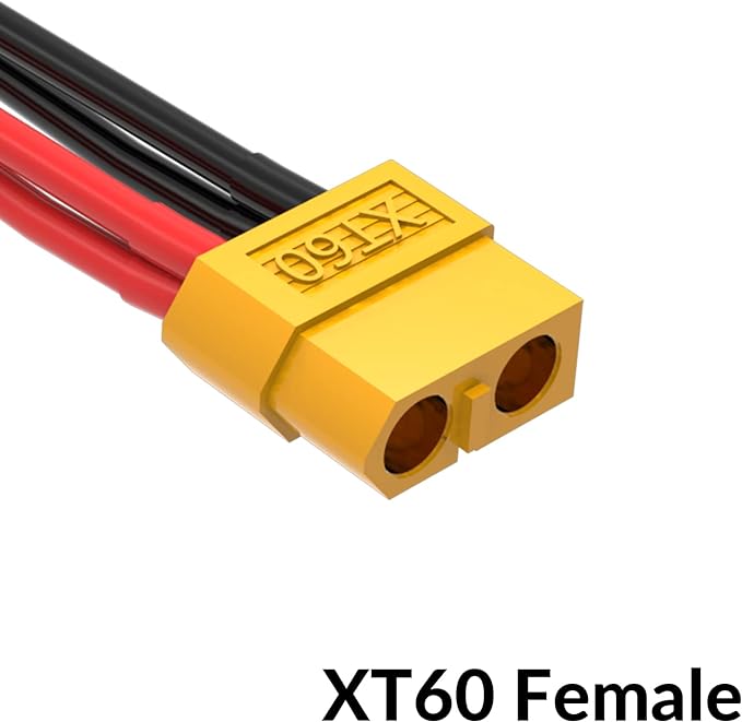 SUPULSE 2pc XT60 Y Splitter Cable, 1 Female to 2 Male for RC Planes-EXHOBBY LIMITED.