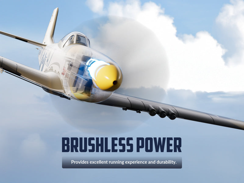 volantexrc 500mmマスタングP51ジャイロスタビライザー76802を備えたブラシレス