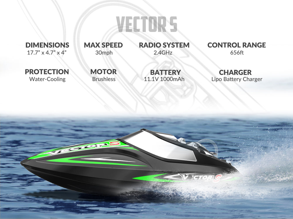 VOLANTEXRC VectorS ブラシレス 30mph 高速 RC ボート