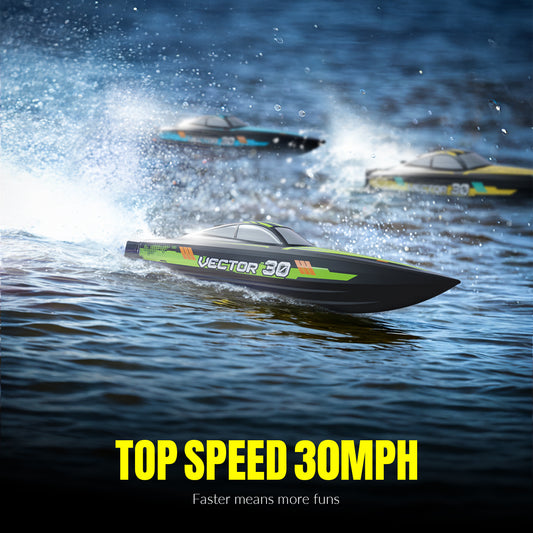 VOLANTEXRC Vector Sプールと湖用のセルフライティングとリバース機能を備えた高速RCボート（797-4ブラッシュド＆ブラシレス）