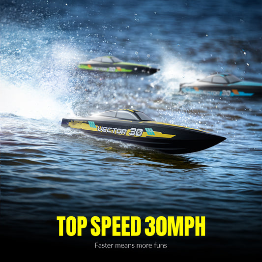 VOLANTEXRC Vector Sプールと湖用のセルフライティングとリバース機能を備えた高速RCボート（797-4ブラッシュド＆ブラシレス）
