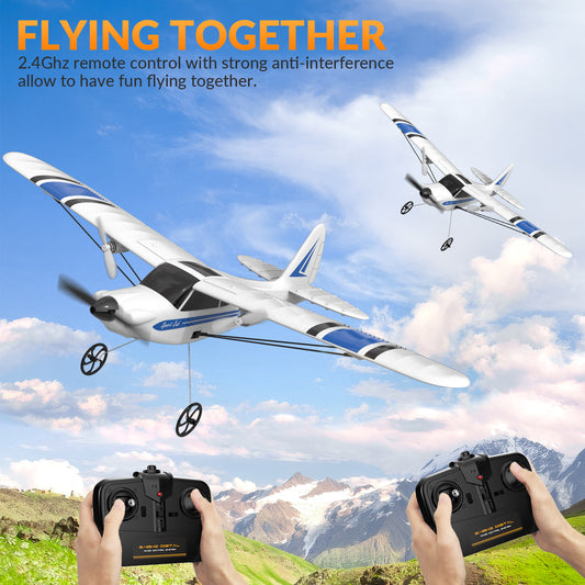 VOLANTEXRC Sport Cub S2 RC Plane with Gyro Stabilization System Ready to Fly for Beginners, 2.4Ghz 2-CH Remote Control Airplane RTF  (762-2)