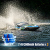 VOLANTEXRC Arrobolt SR40 Brushless RC Boat speeding on water at 25 MPH