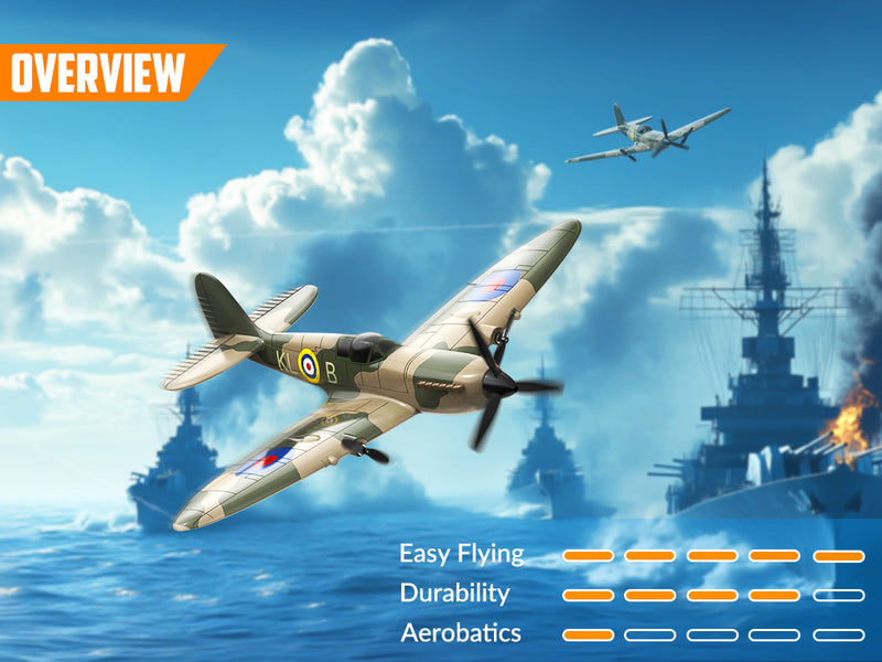 VOLANTEXRC スピットファイア (RTF) 3CH 400mm ジャイロ付き (15.7 インチ) 76205