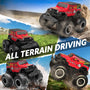 STEMTRON Amphibious Remote Control Car 1:20 All Terrain Off-Road Waterproof RC Monster Truck(Red)