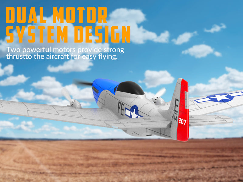 VOLANTEXRC P51D マスタング (RTF) 2CH 400mm 子供用 初心者向け (15.7'') 76203