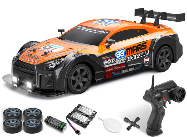 RACENT 1:16 RC ドリフトカー 4WD 18KM/H、バッテリー 2 本、スポーツモデルおもちゃの車両、子供、男の子、大人用