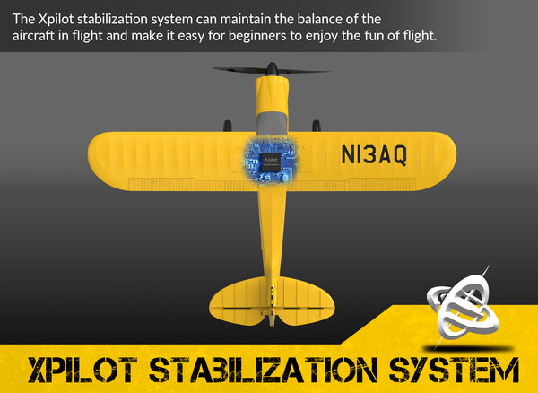 VOLANTEXRC P-51D Mustang 4-Chビギナー飛行機（Xpilotスタビライザー付き）-ワンキー曲技飛行（761-5）RTF