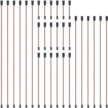 30-Piece Male to Female Servo Extension Cable Set 5 Sizes-EXHOBBY LIMITED.