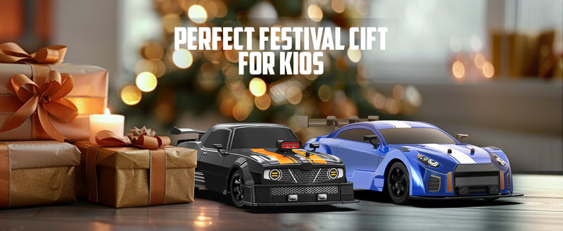 RACENT 1:16 RC ドリフトカー、2.4Ghz 4WD 18KM/H リモートコントロールカー、スプレーミスト付き、バッテリー 2 本