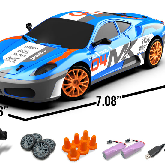 RACENT Speedster: 1:24 RC Car, 10MPH, LED, Drift Wheels-EXHOBBY LIMITED.