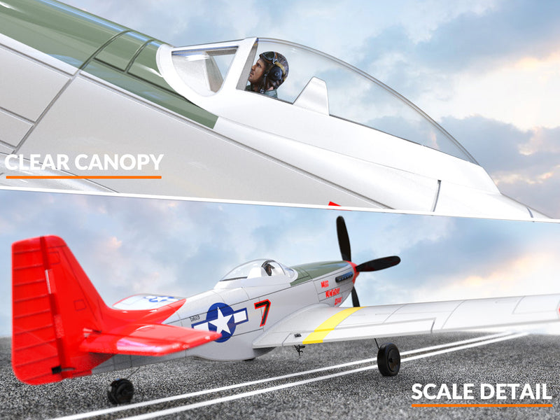 VOLANTEXRC マスタング P51 レッド(RTF) 4CH 400mm 初心者向け (15.7'') 76105