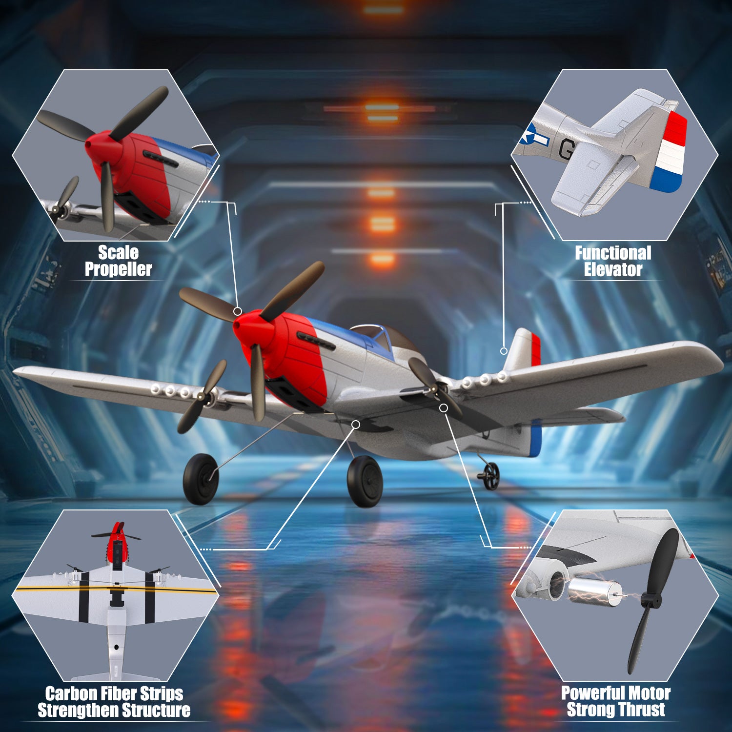 RC Plane 3 Channel Remote Control Airplane Fighter(76207 RTF)-EXHOBBY LIMITED.