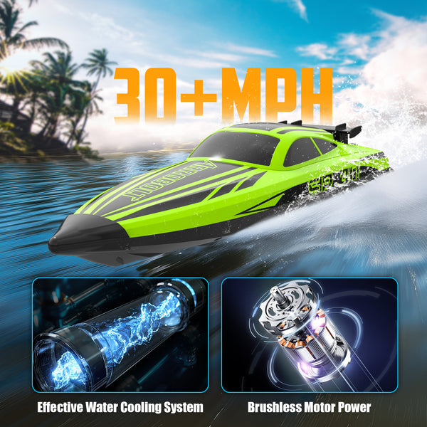 VOLANTEXRC Green SR40 Brushless 30+MPH RC Boat (79705)