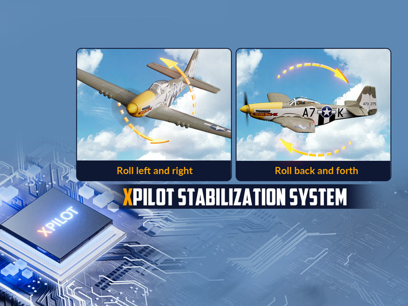 volantexrc 500mmマスタングP51ジャイロスタビライザー76802を備えたブラシレス