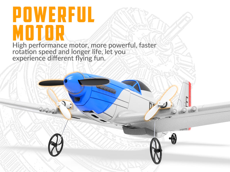 VOLANTEXRC P51D マスタング (RTF) 2CH 400mm 子供用 初心者向け (15.7'') 76203