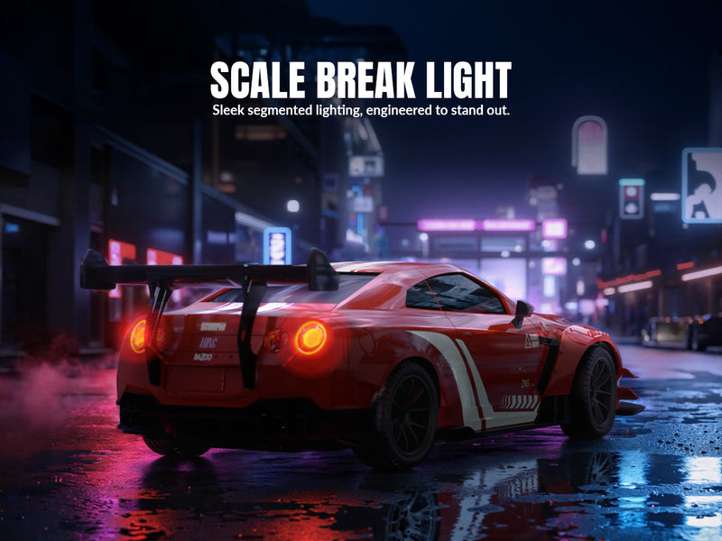 Racent 1:20 RCドリフトカー4WD、2つのバッテリー、デュアルモーターレッド