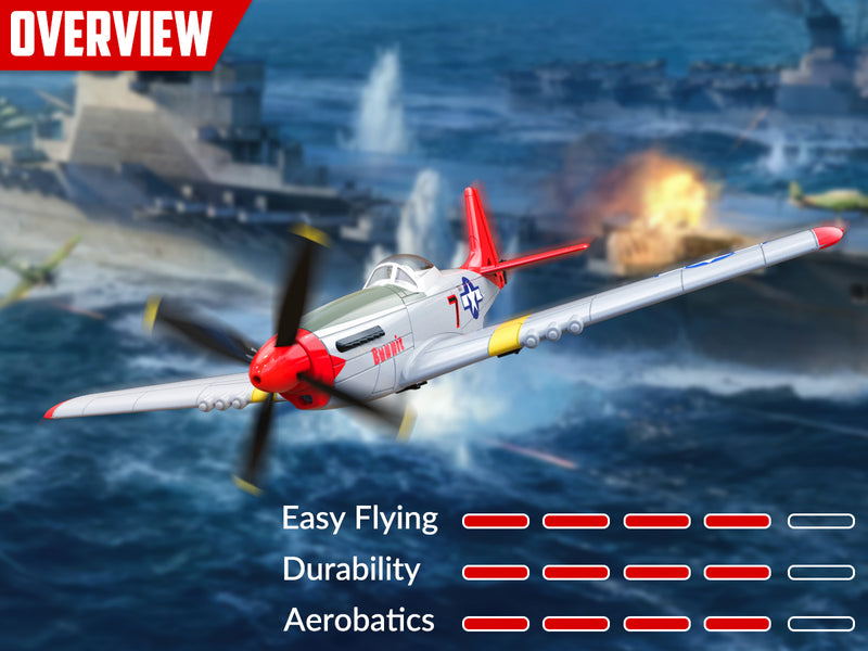 VOLANTEXRC マスタング P51 レッド(RTF) 4CH 400mm 初心者向け (15.7'') 76105