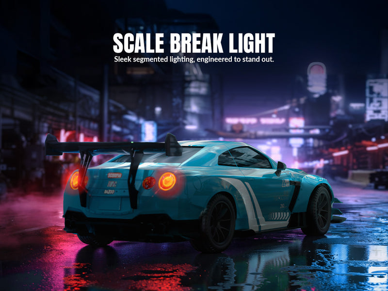 Racent 1:20 RCドリフトカー4WD、LEDライト、2バッテリー青