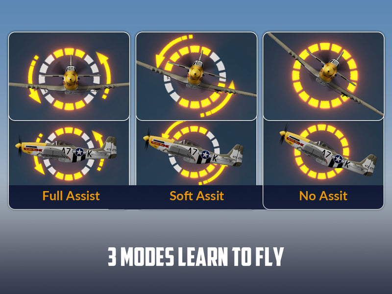 volantexrc 500mmマスタングP51ジャイロスタビライザー76802を備えたブラシレス