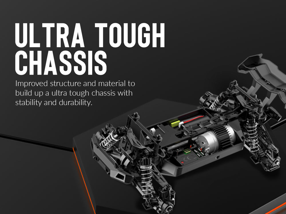 VOLANTEXRCリモートコントロールカー4WDオフロードRCモンスタートラック1:16スケール30MPH高速オールテレーンRC車両（子供または大人用）（785-5）（赤）