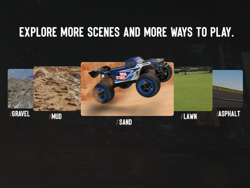 VOLANTEXRCリモートコントロールカー4WDオフロードRCモンスタートラック1:16スケール30MPH高速オールテレーンRC車両（子供または大人用）（785-5）（緑）