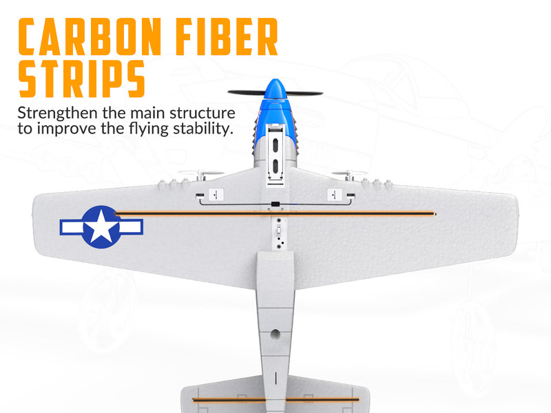 VOLANTEXRC P51D マスタング (RTF) 2CH 400mm 子供用 初心者向け (15.7'') 76203