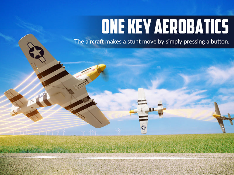 volantexrc 500mmマスタングP51ジャイロスタビライザー76802を備えたブラシレス