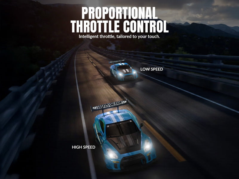 Racent 1:20 RCドリフトカー4WD、LEDライト、2バッテリー青