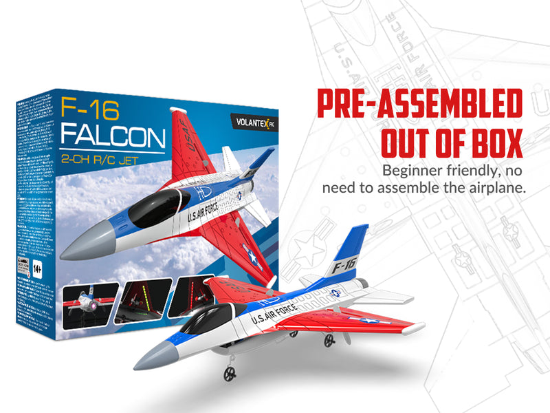 VOLANTEXRC F16 ファルコン (RTF) 2CH 340mm 子供用 (13.4 インチ) 76204