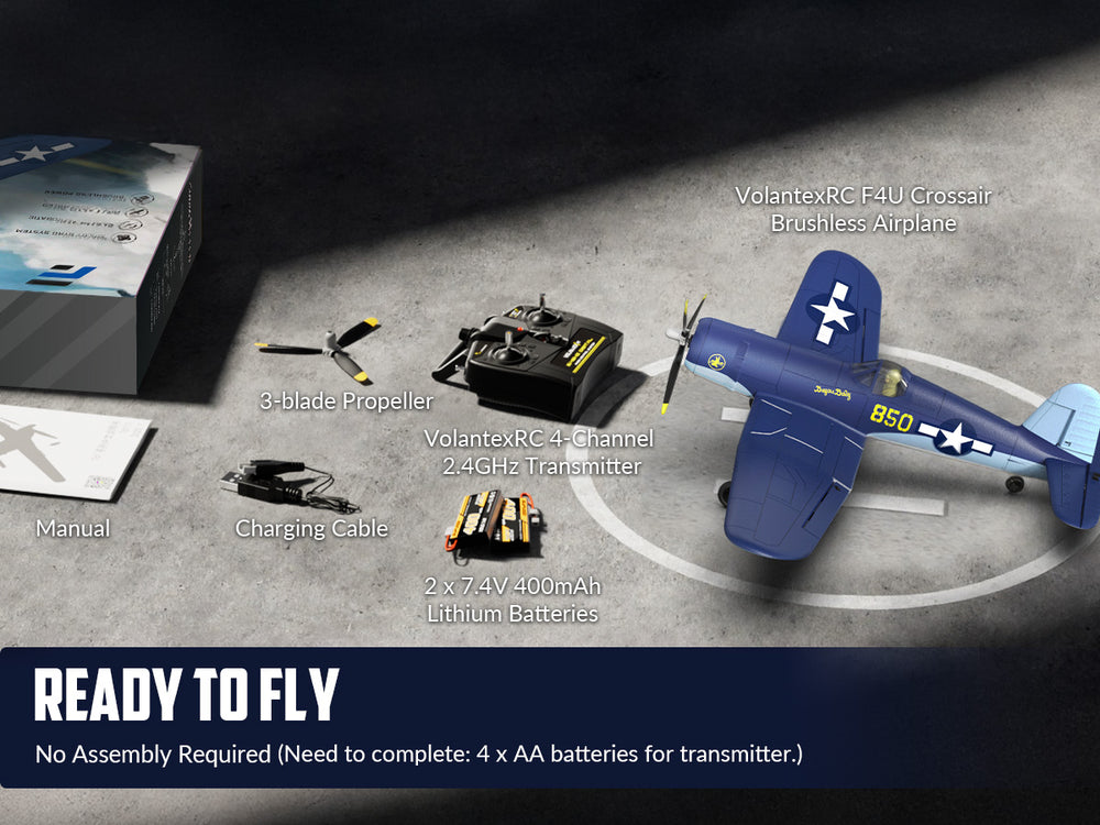 VOLANTEXRC ブラシレス RC 飛行機コルセア F4U - 500 ミリメートルリモートコントロール飛行機 RTF