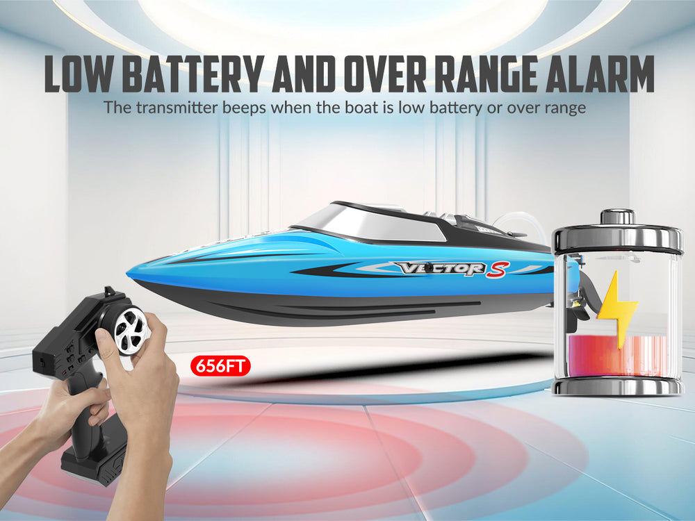 VOLANTEXRC Vector Sプールと湖用のセルフライティングとリバース機能を備えた高速RCボート（797-4ブラッシュド＆ブラシレス）