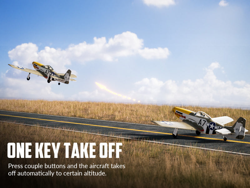 volantexrc 500mmマスタングP51ジャイロスタビライザー76802を備えたブラシレス