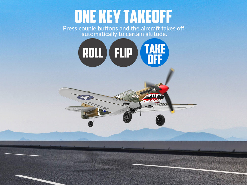 VOLANTEXRC P40 Warhawk RC プレーン 4CH RTF (XPilot 安定化機能付き)